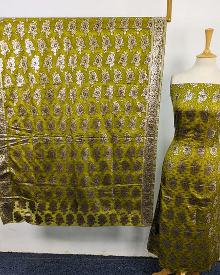 Bamber Chiffon with Handmade Meena Tilla Banarsi Work 2Pc Unstitched