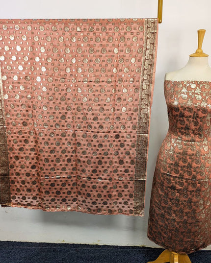 Fancy Bamber Chiffon with Meena Tilla Banarsi Work 2Pc Unstitched