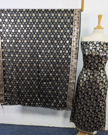 Fancy Bamber Chiffon with Meena Tilla Banarsi Work 2Pc Unstitched