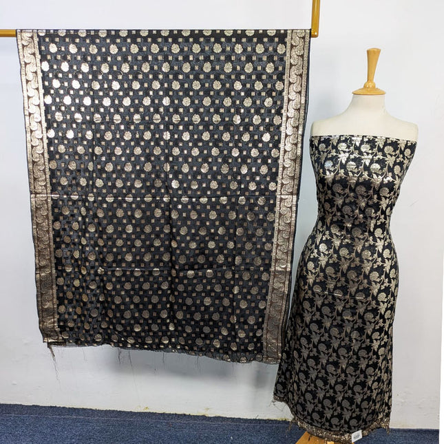 Fancy Bamber Chiffon with Meena Tilla Banarsi Work 2Pc Unstitched