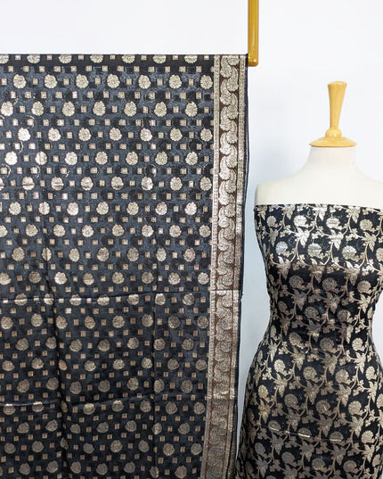 Fancy Bamber Chiffon with Meena Tilla Banarsi Work 2Pc Unstitched