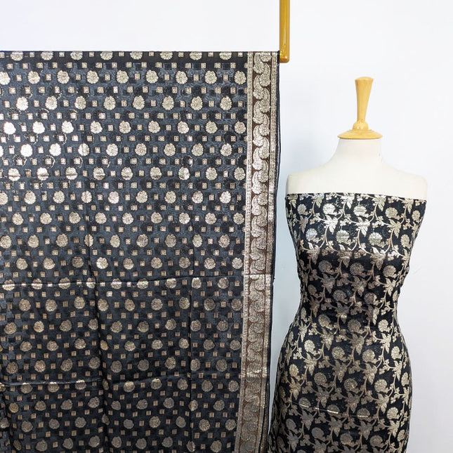 Fancy Bamber Chiffon with Meena Tilla Banarsi Work 2Pc Unstitched