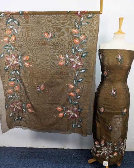 Net with Handmade Paint & Gotta Work Shirt Dupatta 2Pc Unstitched