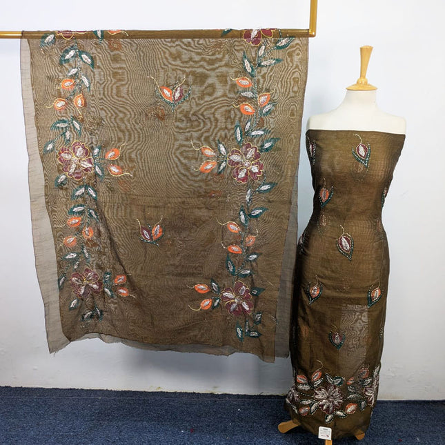 Net with Handmade Paint & Gotta Work Shirt Dupatta 2Pc Unstitched