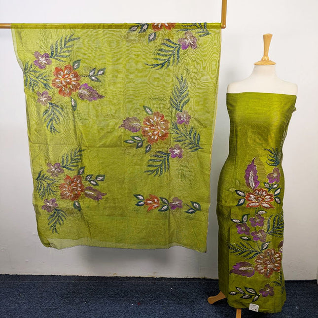 Handmade Paint & Gotta Work Net Shirt Dupatta 2Pc Unstitched