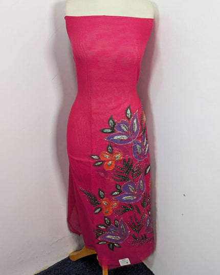 Handmade Paint & Gotta Work Net Shirt Dupatta 2Pc Unstitched