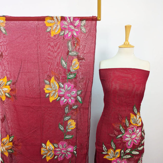 Fancy Net with Handmade Paint & Gotta Work 2Pc Unstitched