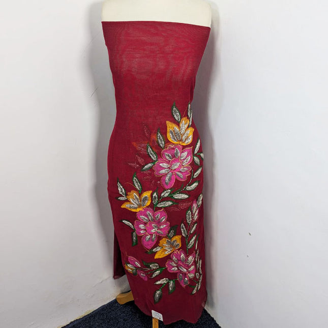 Fancy Net with Handmade Paint & Gotta Work 2Pc Unstitched