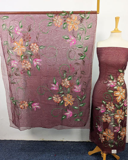 Net with Handmade Paint & Gotta Work Shirt Dupatta 2Pc Unstitched