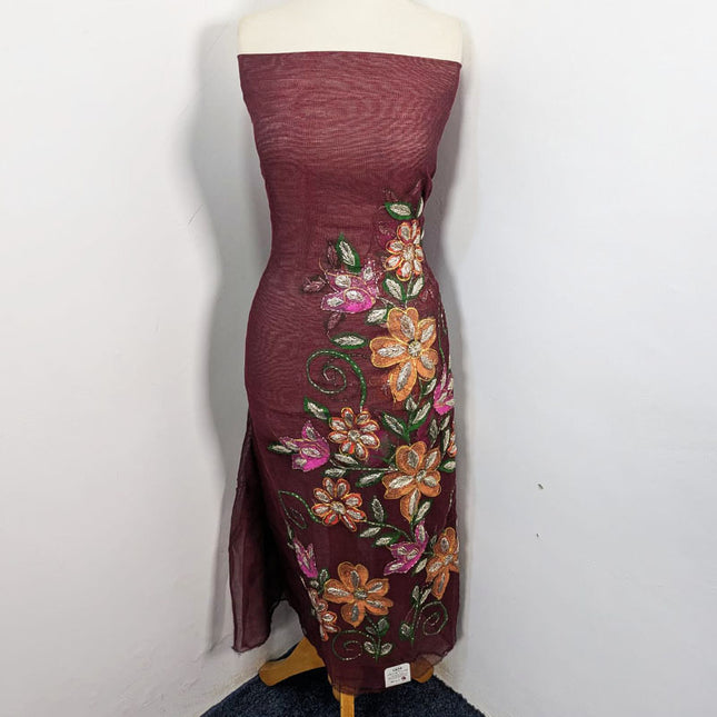 Net with Handmade Paint & Gotta Work Shirt Dupatta 2Pc Unstitched