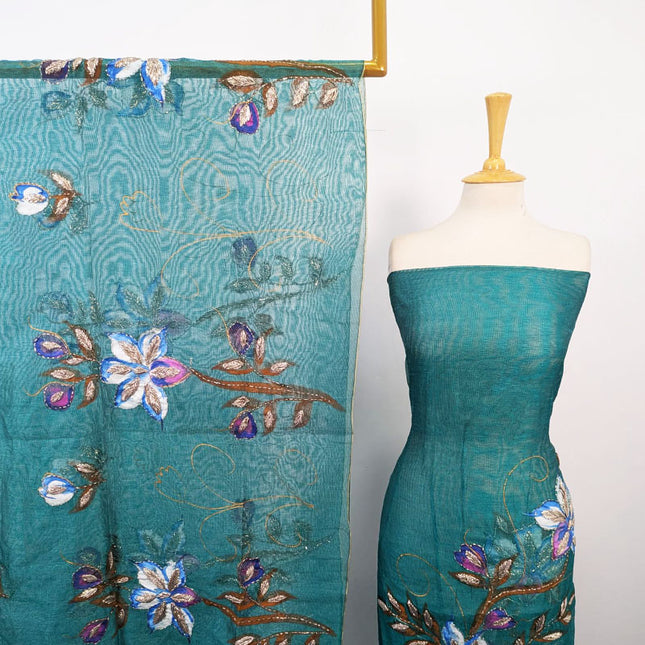 Handmade Paint & Gotta Work Net Shirt Dupatta 2Pc Unstitched