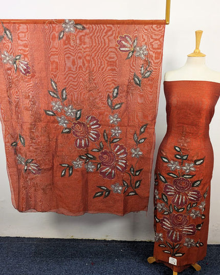 Net with Handmade Paint & Gotta Work Shirt Dupatta 2Pc Unstitched