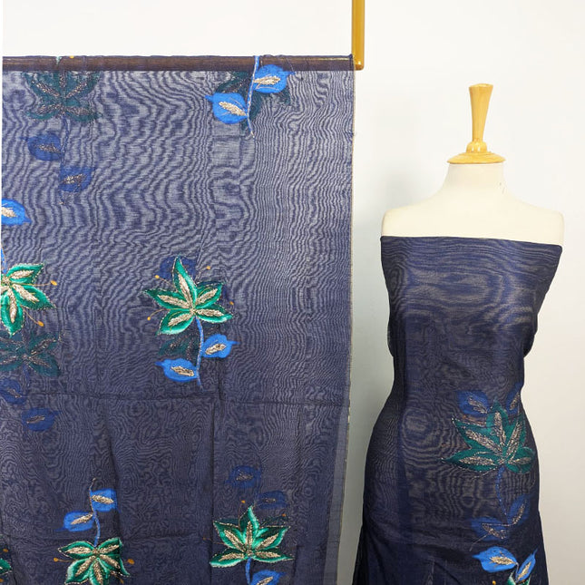 Handmade Paint & Gotta Work Net Shirt Dupatta 2Pc Unstitched