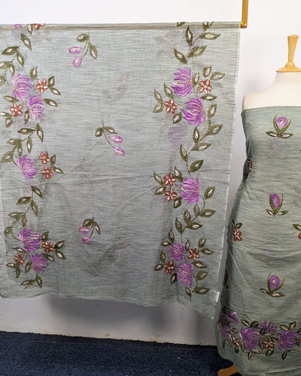 Fancy Net with Handmade Paint & Gotta Work 2Pc Unstitched