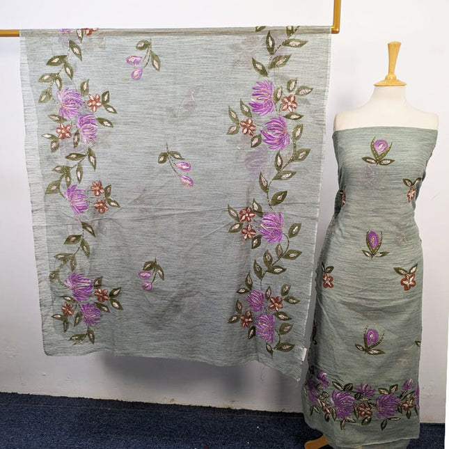 Fancy Net with Handmade Paint & Gotta Work 2Pc Unstitched