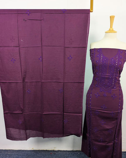 Handmade Sindhi Sheesha Gala Work Lawn Shirt & Dupatta 3Pc Unstitched