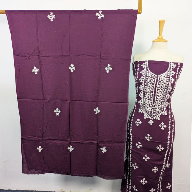 Lawn with Handmade Sindhi Sheesha Gala Work Shirt & Dupatta 3Pc Unstitched