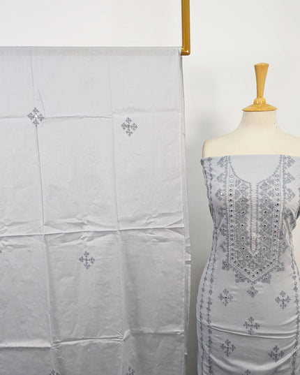 Handmade Sindhi Sheesha Gala Work Lawn Shirt & Dupatta 3Pc Unstitched
