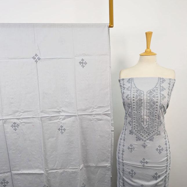 Handmade Sindhi Sheesha Gala Work Lawn Shirt & Dupatta 3Pc Unstitched