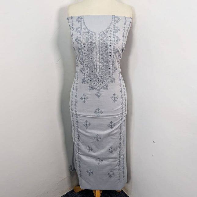 Handmade Sindhi Sheesha Gala Work Lawn Shirt & Dupatta 3Pc Unstitched