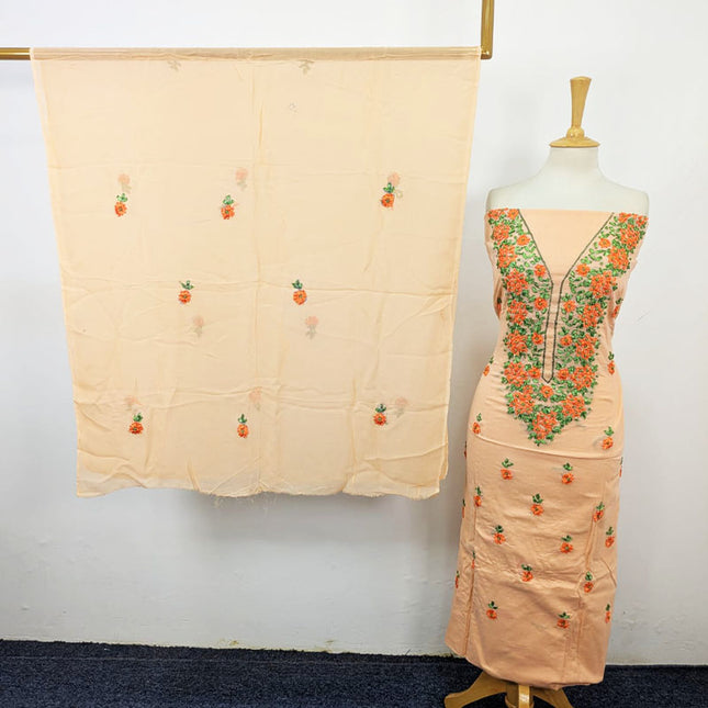 Lawn with Multicolor Ribbon Work & Chiffon Dupatta 3Pc Unstitched