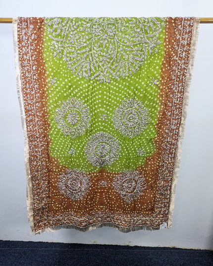 Premium Handmade Chunnri & Gotta Work Silk Dupatta (Ready To Wear)