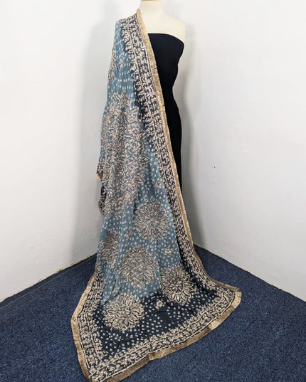 Premium Handmade Chunnri & Gotta Work Silk Dupatta (Ready To Wear)