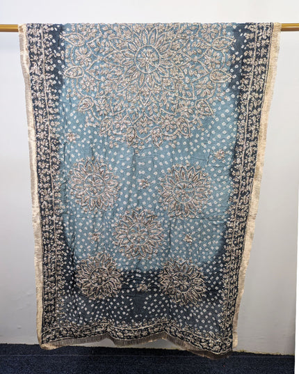 Premium Handmade Chunnri & Gotta Work Silk Dupatta (Ready To Wear)