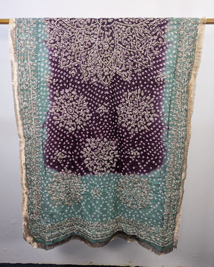Premium Handmade Chunnri & Gotta Work Silk Dupatta (Ready To Wear)