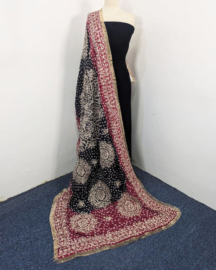 Premium Handmade Chunnri & Gotta Work Silk Dupatta (Ready To Wear)