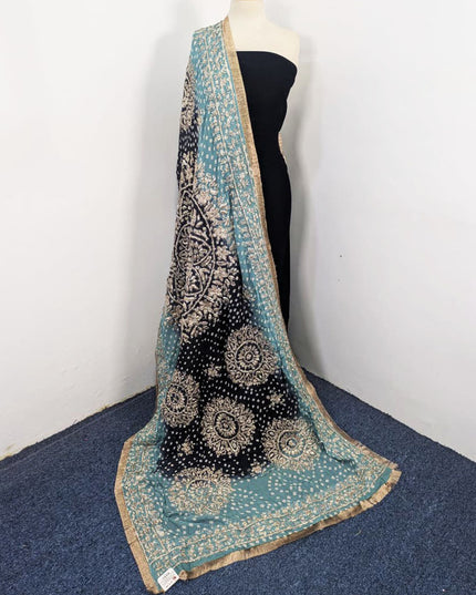 Premium Handmade Chunnri & Gotta Work Silk Dupatta (Ready To Wear)