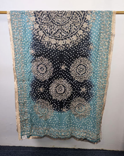 Premium Handmade Chunnri & Gotta Work Silk Dupatta (Ready To Wear)