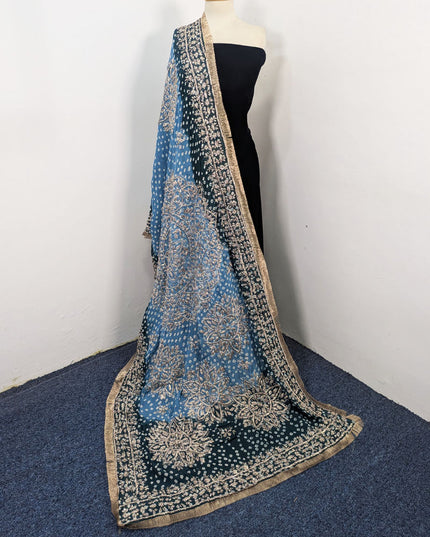 Premium Handmade Chunnri & Gotta Work Silk Dupatta (Ready To Wear)