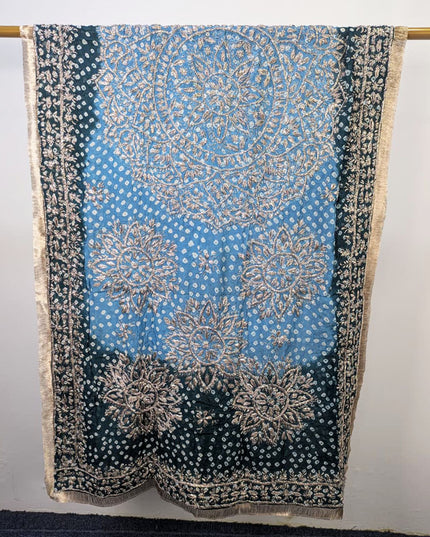 Premium Handmade Chunnri & Gotta Work Silk Dupatta (Ready To Wear)