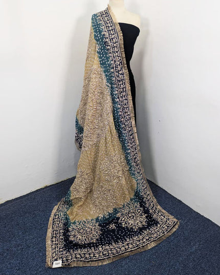 Premium Handmade Chunnri & Gotta Work Silk Dupatta (Ready To Wear)