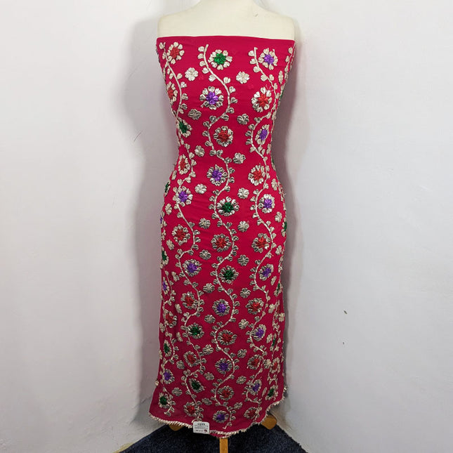 Chiffon with Full Jaal Multicolor Gotta Work Shirt Dupatta 2Pc Unstitched