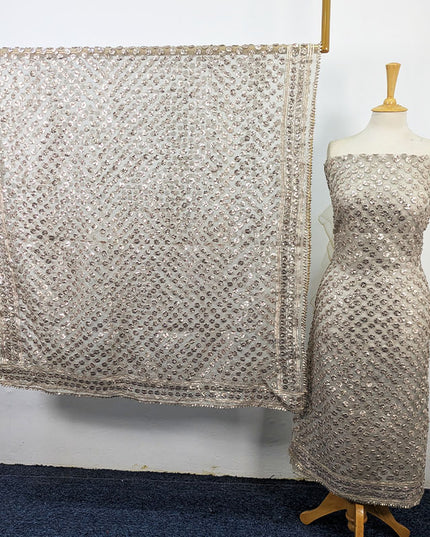 Organza with Full Jaal Gotta Work Shirt Dupatta 2Pc Unstitched (Dyeable)