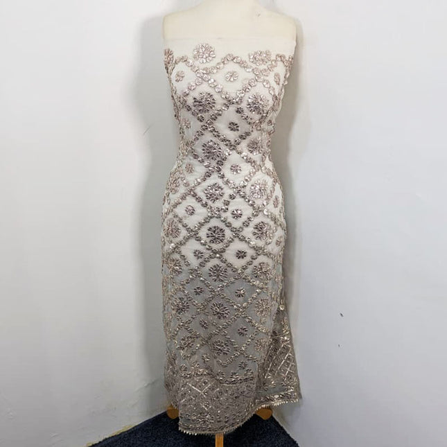 Handmade Full Jaal Gotta Work Organza 2Pc Unstitched (Dyeable)