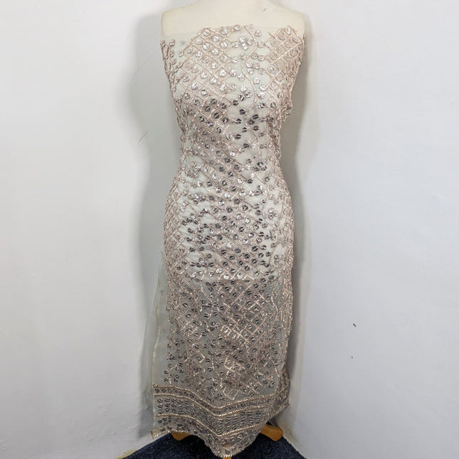 Dyeable Organza with Full Jaal Gotta Work Shirt Dupatta 2Pc Unstitched