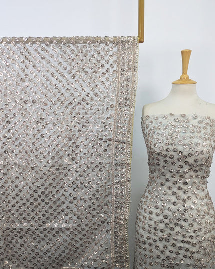 Organza with Full Jaal Gotta Work Shirt Dupatta 2Pc Unstitched (Dyeable)