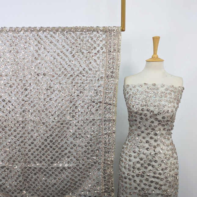Organza with Full Jaal Gotta Work Shirt Dupatta 2Pc Unstitched (Dyeable)