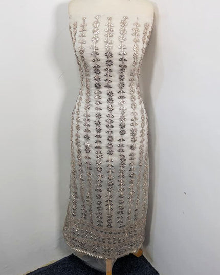 Fancy Handmade Full Jaal Gotta Work Organza 2Pc Unstitched (Dyeable)