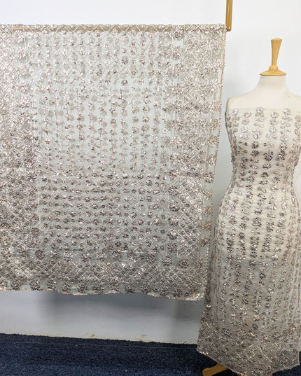 Organza with Full Jaal Gotta Work Shirt Dupatta 2Pc Unstitched (Dyeable)