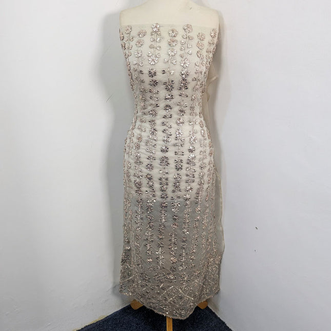 Organza with Full Jaal Gotta Work Shirt Dupatta 2Pc Unstitched (Dyeable)