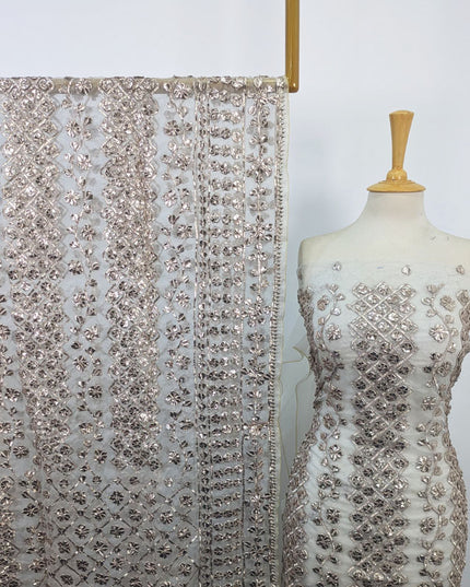 Handmade Full Jaal Gotta Work Organza 2Pc Unstitched (Dyeable)