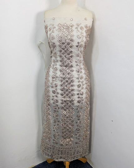 Handmade Full Jaal Gotta Work Organza 2Pc Unstitched (Dyeable)