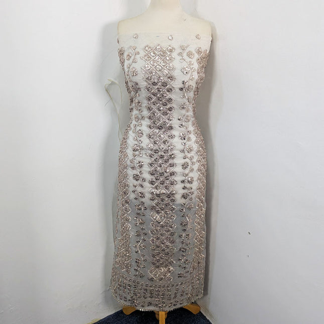 Handmade Full Jaal Gotta Work Organza 2Pc Unstitched (Dyeable)