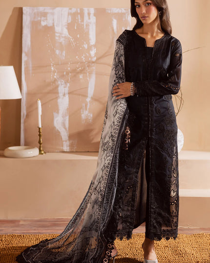 Embroidered Lawn With Chiffon Dupatta Unstitched