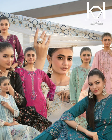 Fancy Embroidered Lawn with Chiffon Dupatta 3Pc - Tawakkal 2026