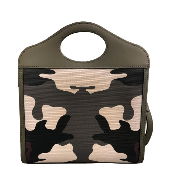 Burberry Mini Camouflage Print Canvas Pocket Bag